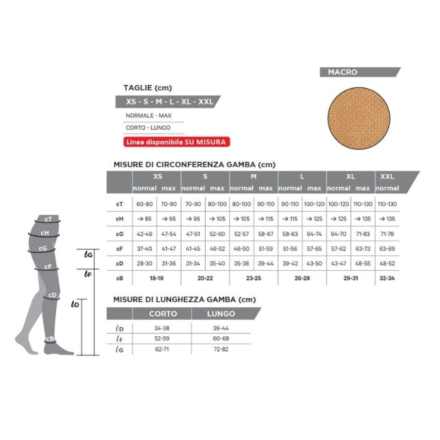Gambaletto Lungo - GloriaMed Cotton Evo 262 CL.2 Beige - immagine 2