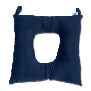 Cuscino antidecubito sagomato con foro in fibra cava 100% cotone
