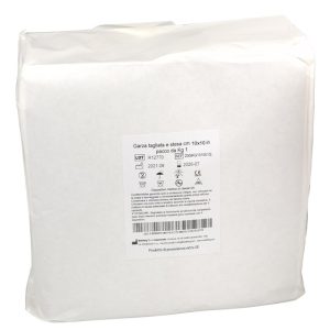 Garza in cotone 10x10 cm classe IIa, confezione da 1 kg