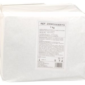 Garza in cotone 30x30 cm classe IIa, confezione da 1 kg