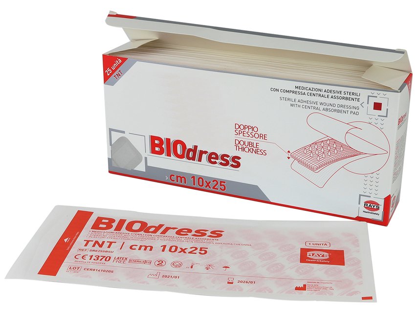 Medicazione adesiva sterile in TNT 10x25 cm, confezione da 25 - immagine 3
