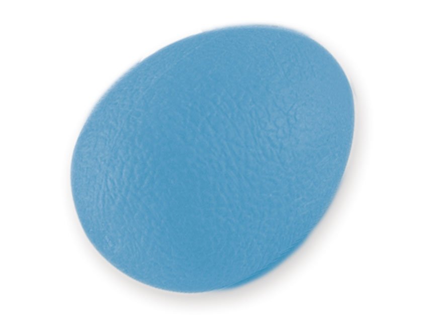 Uovo antistress in silicone per riabilitazione mano - resistente blu