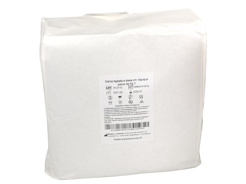 Garza in cotone 10x10 cm classe IIa, confezione da 1 kg - immagine 3