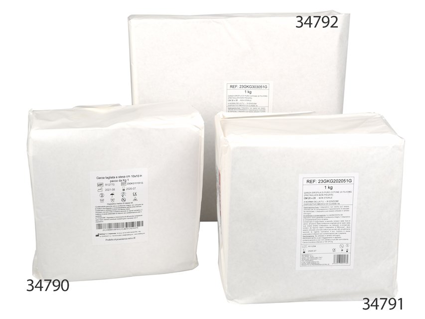 Garza in cotone 30x30 cm classe IIa, confezione da 1 kg - immagine 4