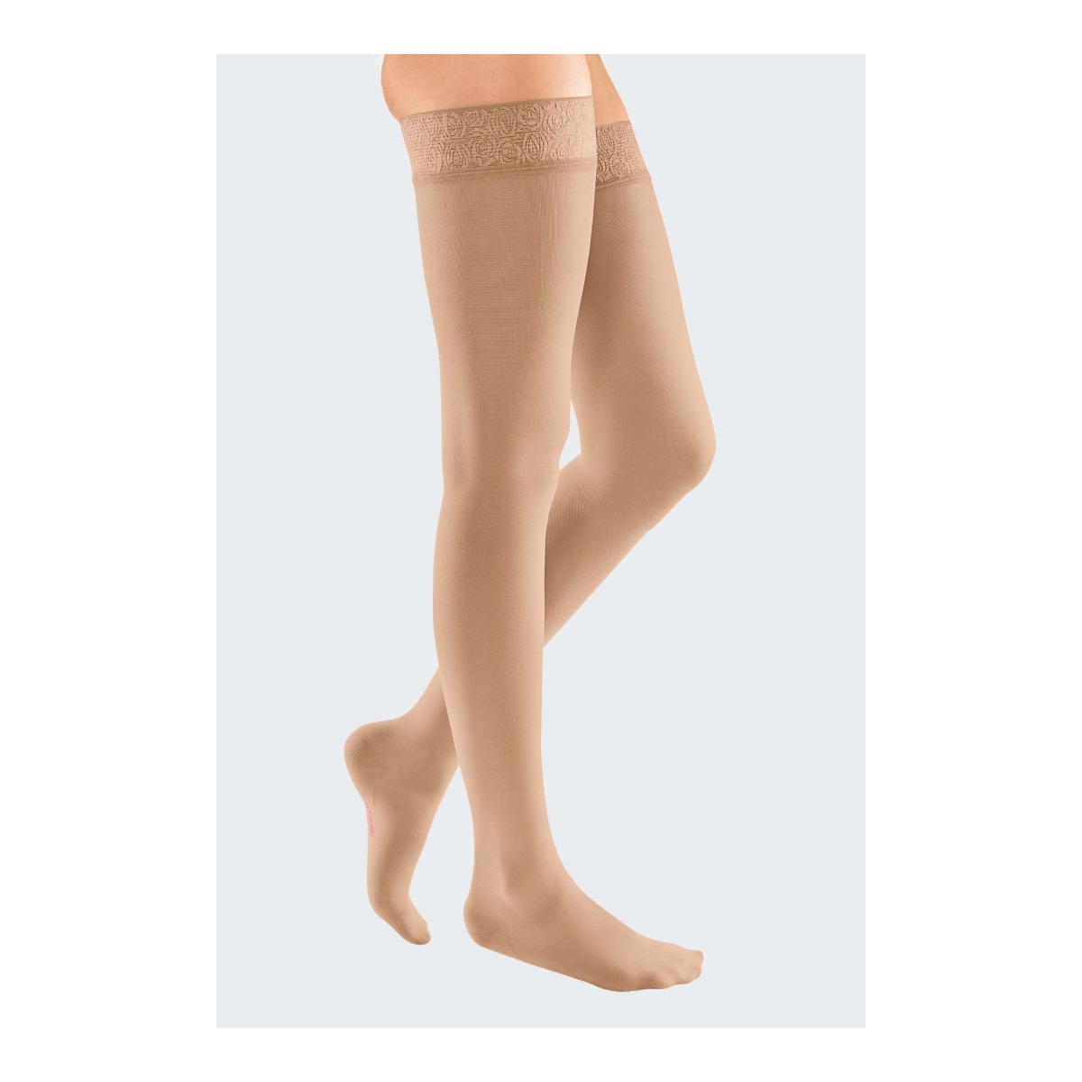 Calza coscia autoreggente a compressione graduata classe 2 (23-32 mmHg) per vene varicose e gambe pesanti - mediven elegance Medi