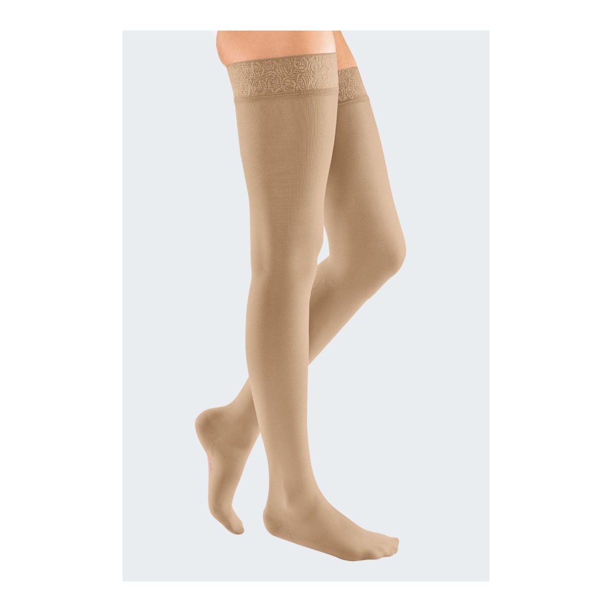 Calza coscia autoreggente a compressione graduata classe 2 (23-32 mmHg) per vene varicose e gambe pesanti - mediven elegance Medi - immagine 6