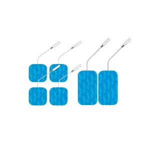 Set 6 elettrodi pregellati attacco a spina 48x48 e 50x100 mm per TENS ed EMS - New Age