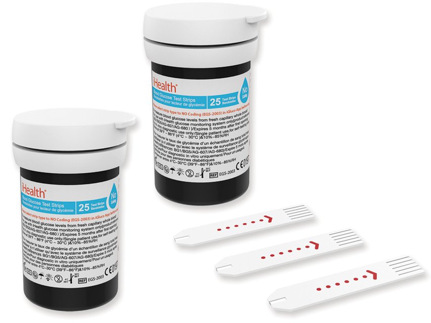 Strisce glicemia iHealth per glucometri Align BG1 e BG5, confezione da 50 - immagine 3