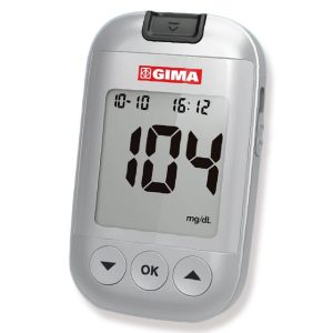 Glucometro Gima Bluetooth in kit, unità mg/dL, manuale in italiano