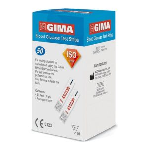Strisce glicemia per glucometro Gima, confezione da 50, istruzioni in italiano