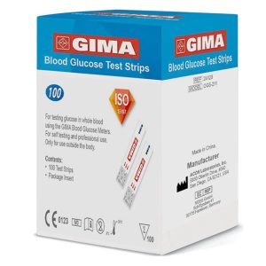 Strisce glicemia per glucometro Gima, confezione da 100, istruzioni in italiano