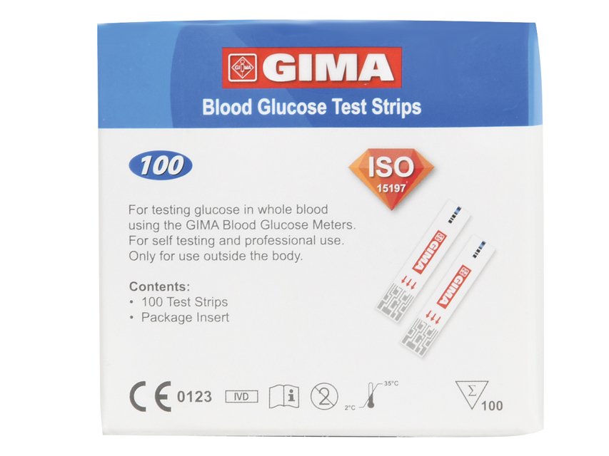 Strisce glicemia per glucometro Gima, confezione da 100, istruzioni in italiano - immagine 2
