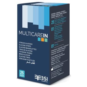 Strisce glicemia per misuratore 3 in 1 glicemia, colesterolo e trigliceridi, confezione da 25