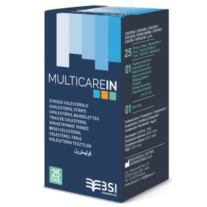 Strisce colesterolo per misuratore 3 in 1 glicemia, colesterolo e trigliceridi, confezione da 25