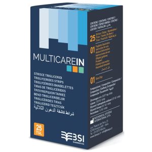 Strisce trigliceridi per misuratore 3 in 1 glicemia, colesterolo e trigliceridi, confezione da 25