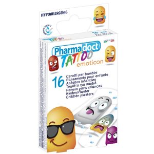 Cerotti decorati tattoo Pharmadoct 2 misure, confezione da 12 scatole da 16 cerotti