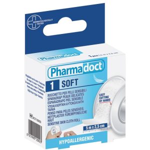 Cerotto in rocchetto di TNT Pharmadoct 5 m x 2,5 cm, confezione da 12 pezzi