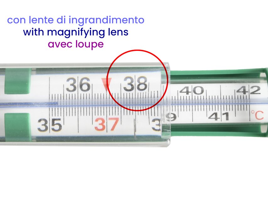 Shaker con lente di ingrandimento per termometro ecologico, confezione da 24 - immagine 3