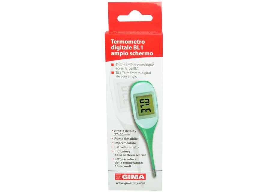 Termometro digitale Gima BL1 con display ampio, in scatola - immagine 4